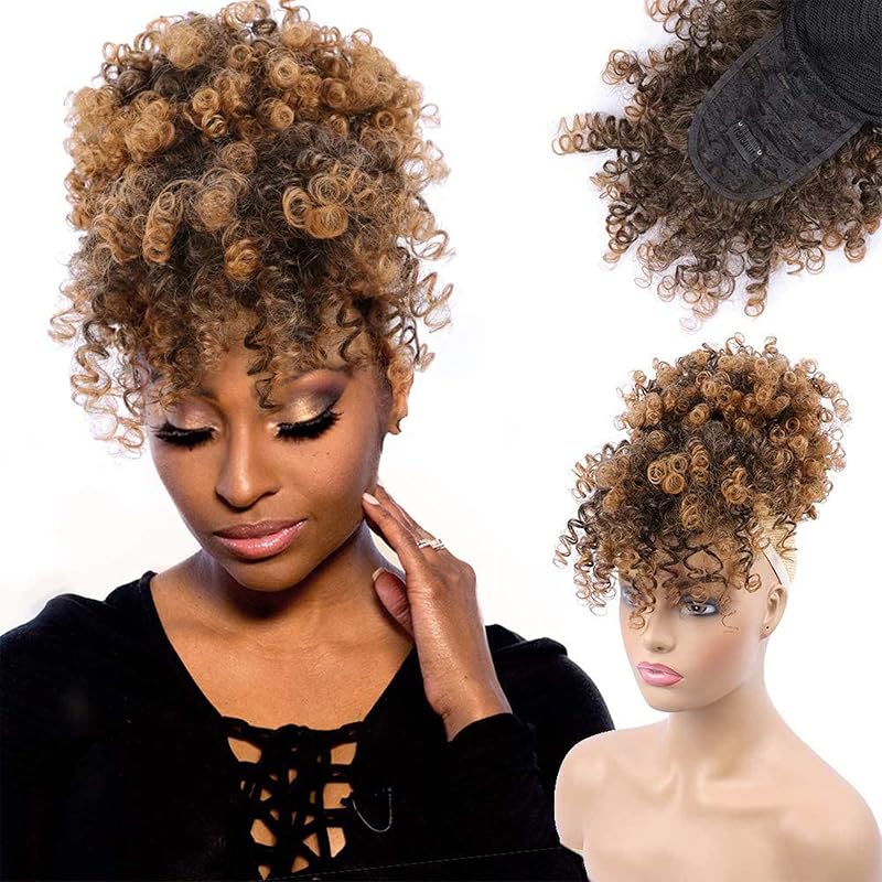 ENTRANCED STYLES Afro Puff Drawstring Ponytail, T30 Ombre