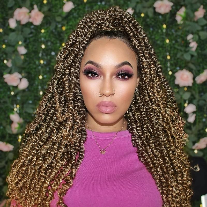 Pre-Twisted Passion Twist Crochet Hair 24 Inch for Black Women 8 Packs T27