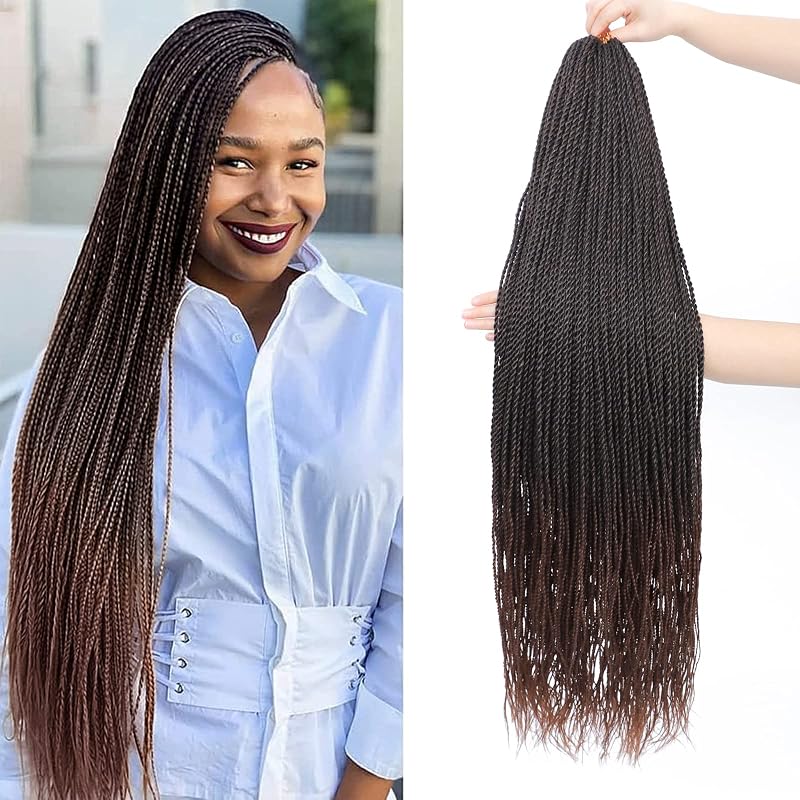 NAYOO Crochet Hair Senegalese Twist, 28 Inch Small Twist Crochet Hair For Black Women, Senegalese Twist Crochet Hair Extensions for Protective Styles, Synthetic Fiber, Easy Install for Beginners