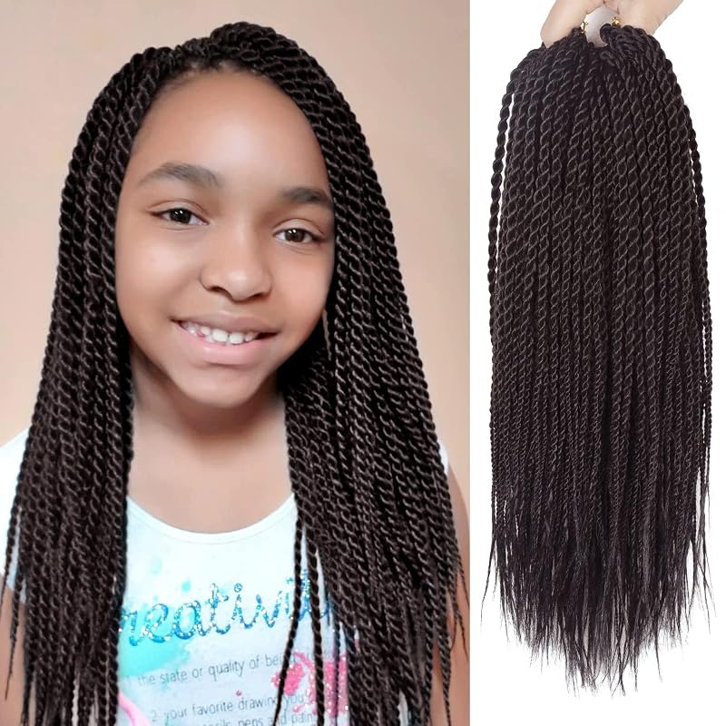 NAYOO Senegalese Twist Crochet Hair - 8 Packs 14 Inch Small Crochet Hair for Braiding, 30 Strands/Pack Crochet Braids Hair For Black Women, Crochet Twist Hair Braiding Hot Water Setting(14 Inch,4#)