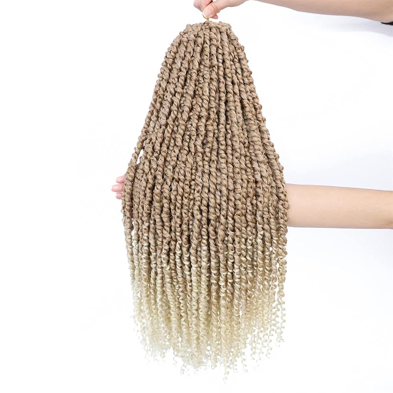 Pre-Twisted Passion Twist Crochet Hair 24 Inch for Black Women T27/613