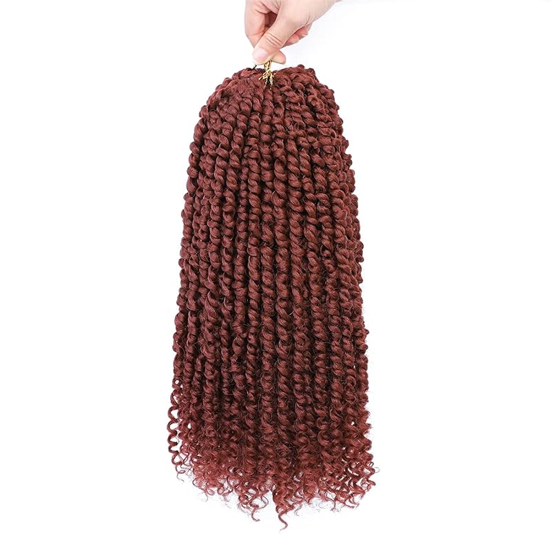 Passion Twist Hair, 8 pack 12 Inch Pre-Looped Passion Twist Braiding Hair, Pre-Twisted Passion Twist Crochet Hair for Women (12 Inch T30 and 12 Inch 350#)