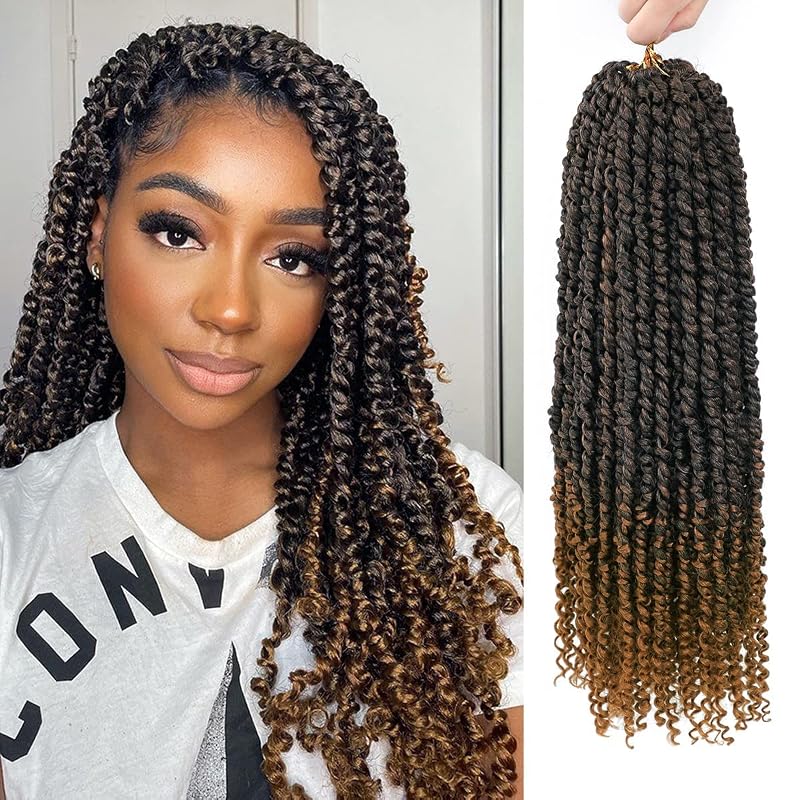 Pre-Twisted Passion Twist Crochet Hair 20 Inch for Black Women 8 Packs T30