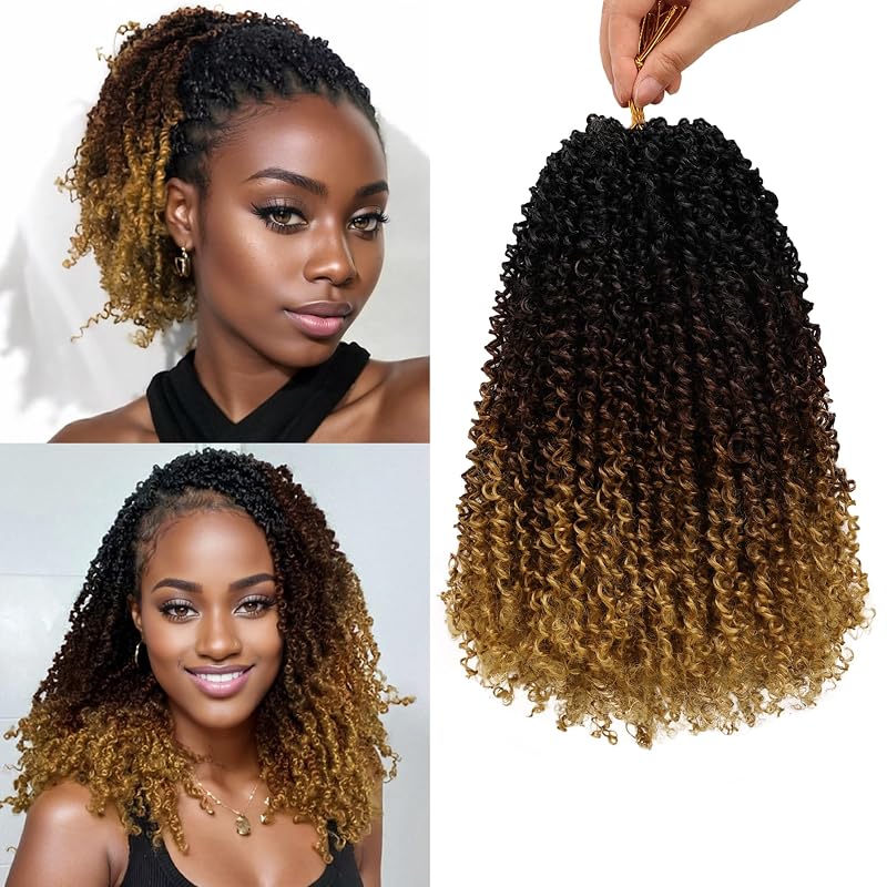Igrina Yanky Twist Crochet Hair for Black Women 10 Inch 240 Strands OT30/27