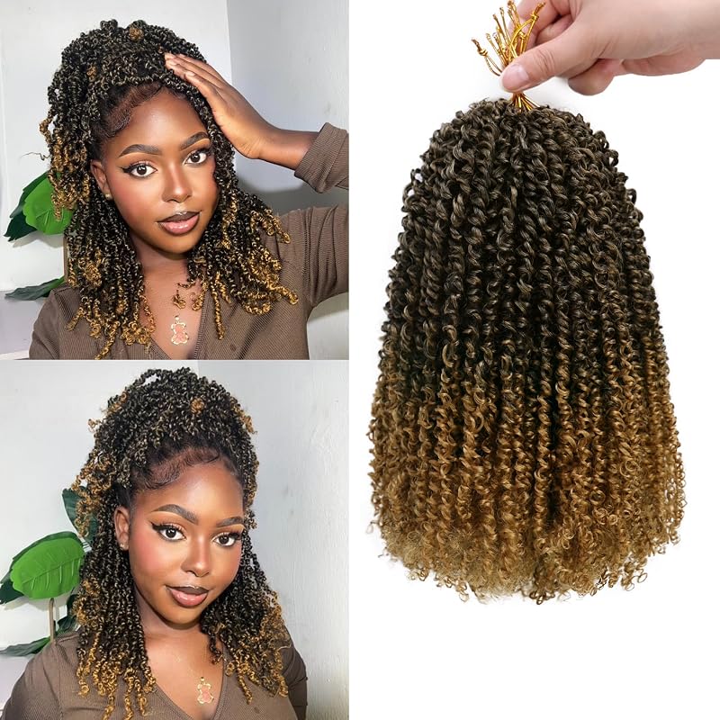 Igrina Yanky Twist Crochet Hair for Black Women 10 Inch 240 Strands T27