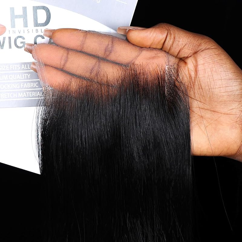 CindiRiver 5x5 HD Lace Closure 20 Inch Straight Virgin Human Hair With Invisible Swiss Real HD Lace, Natural Hairline, Skinlike Lace Frontal Closure Only