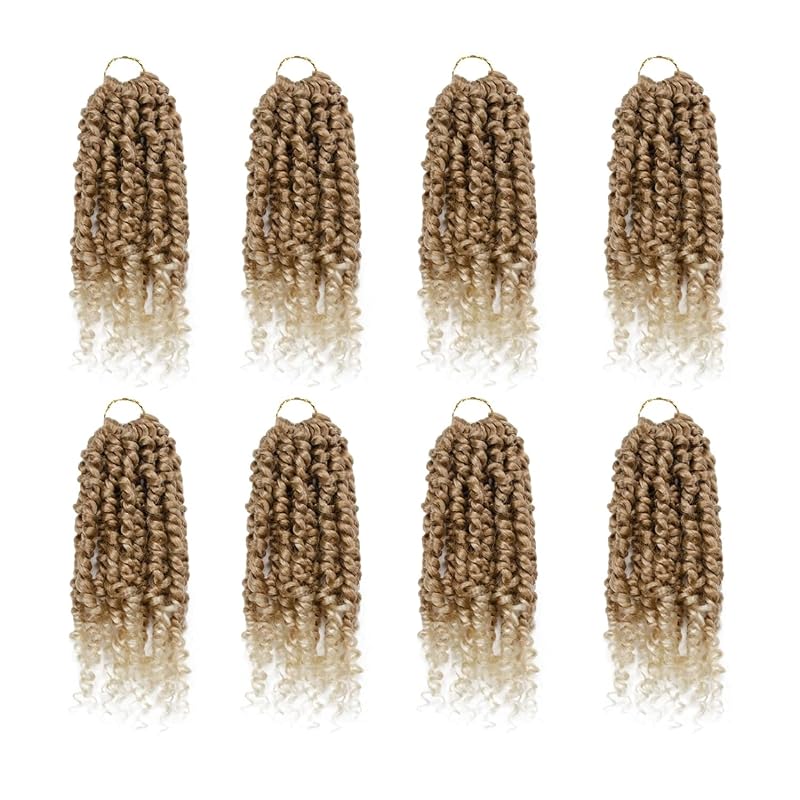 Passion Twist Hair For Kids 8 Packs 6 Inch Pretwisted Crochet Hair T27/613N
