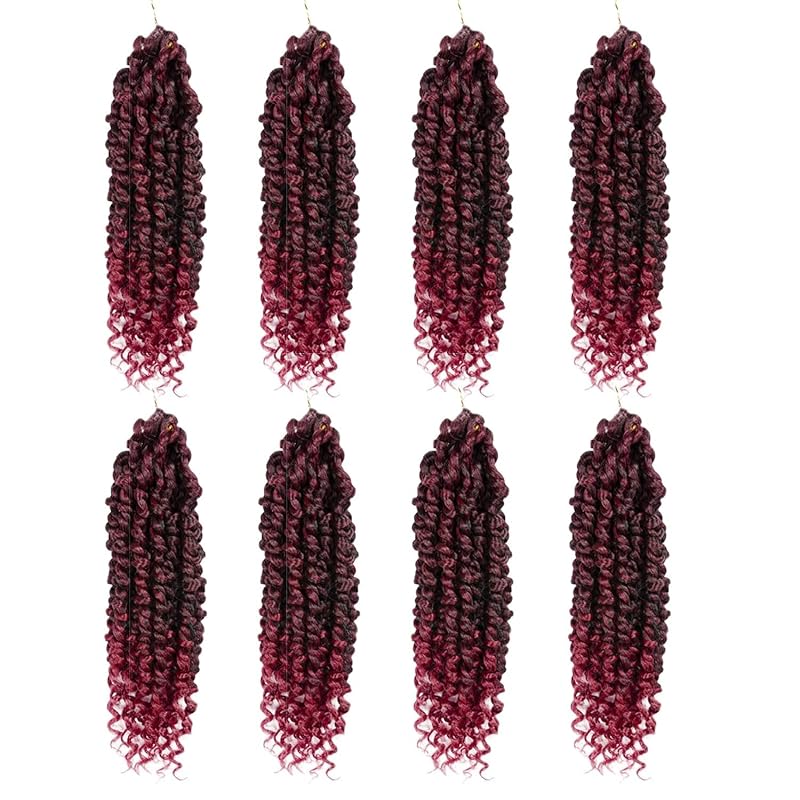 Passion Twist Hair 8 Packs 10 Inch Pretwisted Curly Crochet Hair TBUG