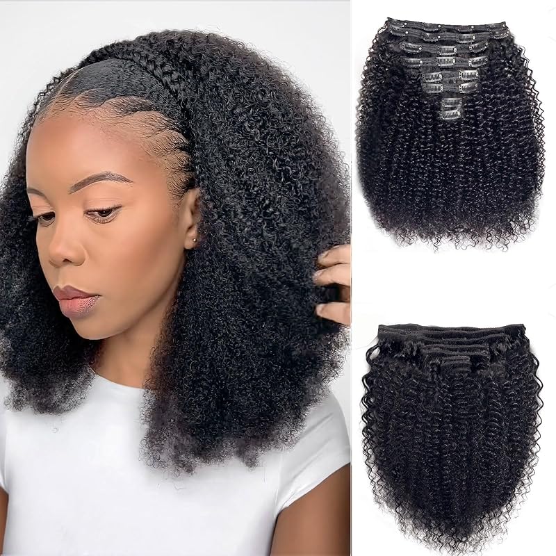 Bundle-2 items:18 inch afro kinky curly clip ins and 20 inch afro kinky curly