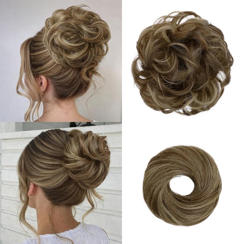 2PCS Messy Bun Hair Pieces Synthetic Hairpieces For Women
