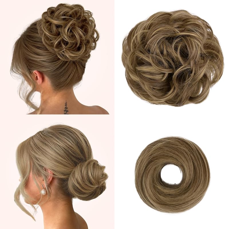2PCS Messy Bun Hair Pieces Synthetic Hairpieces For Women