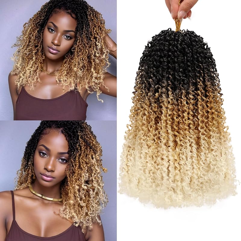 Igrina Yanky Twist Crochet Hair for Black Women 14 Inch 240Strands OT27/613
