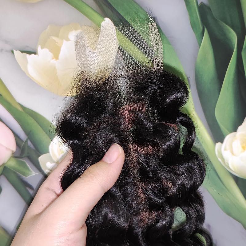 MOCA HAIR Deep Wave 2x6 HD Lace Closure 16 Inch Virgin Human Hair