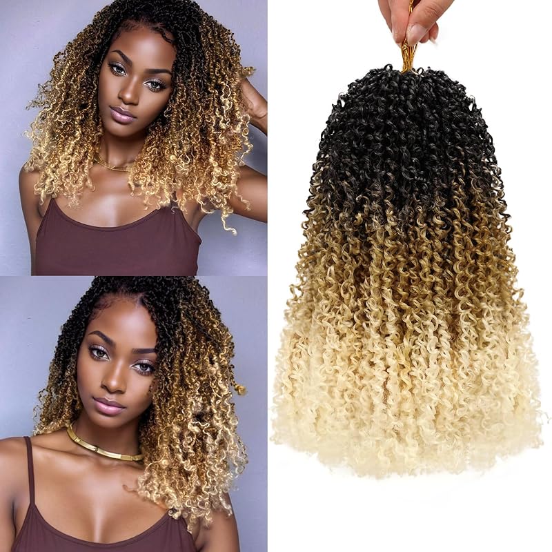 Igrina Yanky Twist Crochet Hair for Black Women 12 Inch 240Strands OT27/613